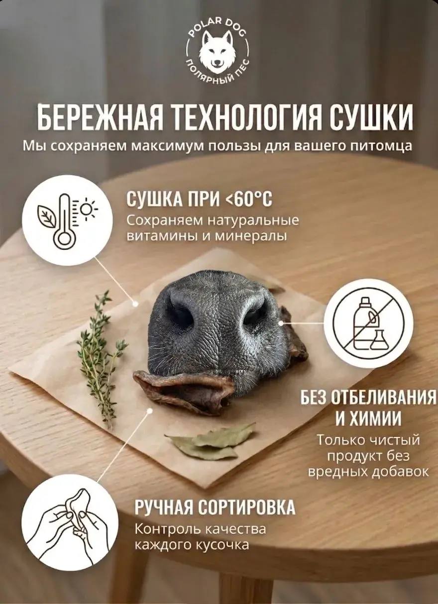 Говяжьи носы и губы с шерстью натуральное лакомство для собак — изображение 5